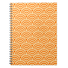 Caderno Espiral Padrão Simples de Concha de Laranja
