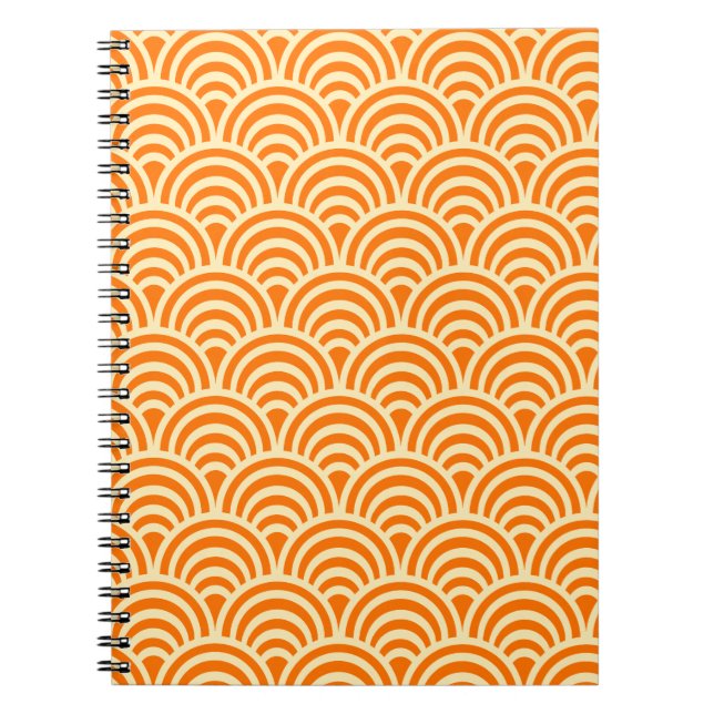 Caderno Espiral Padrão Simples de Concha de Laranja (Frente)