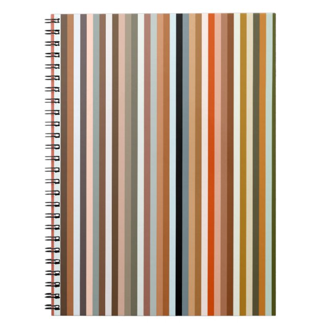 Caderno Espiral Padrão striptep multicolorido (Frente)