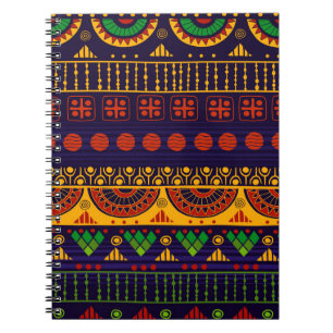 Caderno Espiral Padrão tribal perfeito.