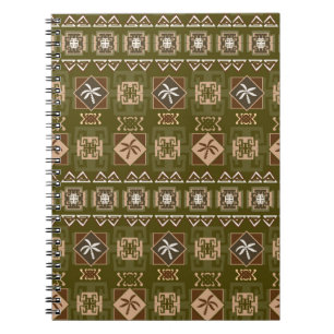 Caderno Espiral Padrão tribal sem descontinuidades 2