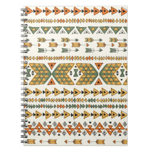 Caderno Espiral Padrão tribal sem descontinuidades 3