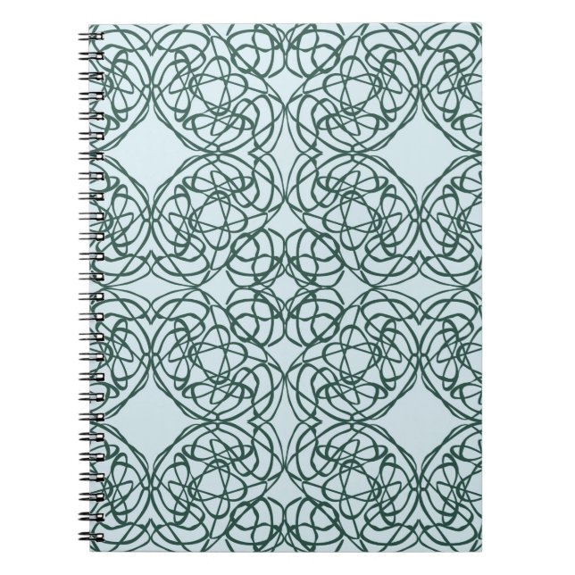 Caderno Espiral padrão uniforme de abstrato com fraição de element (Frente)
