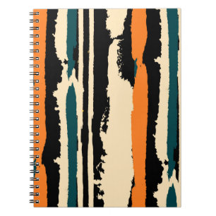 Caderno Espiral padrão uniforme de aquarela abstrato com grunge s