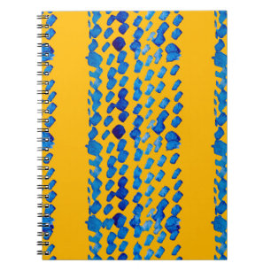 Caderno Espiral Padrão uniforme de aquarela com pontos de abstrato