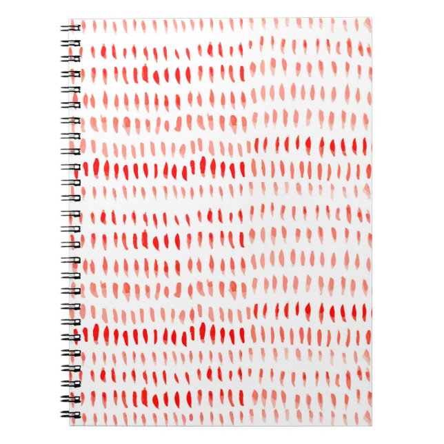 Caderno Espiral Padrão uniforme de linearidade de aquarelas (Frente)