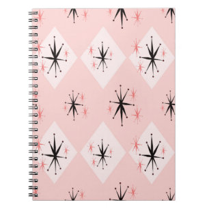 Caderno Espiral Padrão uniforme de starburst da idade atômica in
