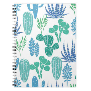 Caderno Espiral Padrão vegetal