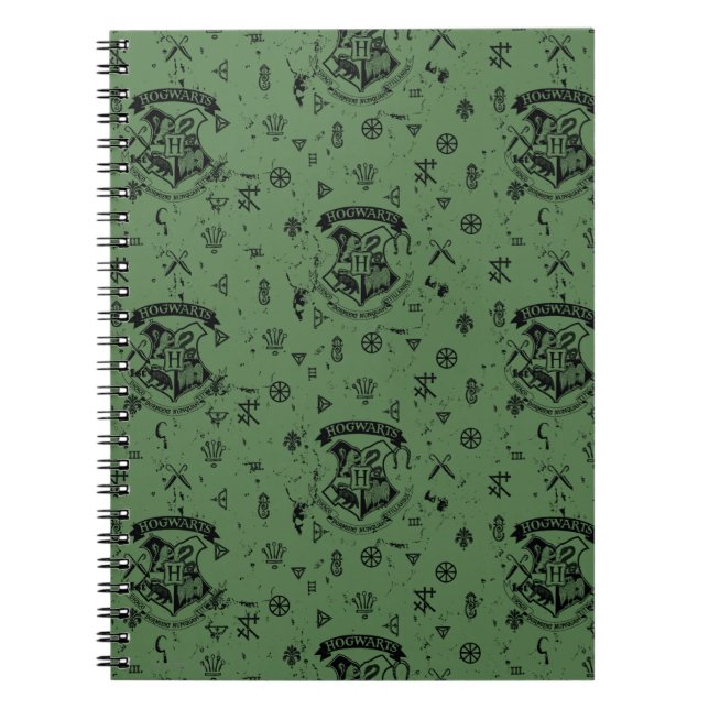 Caderno Espiral Padrão Verde HOGWARTS™ (Frente)