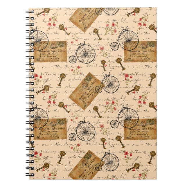 Caderno Espiral padrão vintage (Frente)