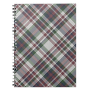Caderno Espiral Padrão vintage multicolor tartan sem costura. Xadr