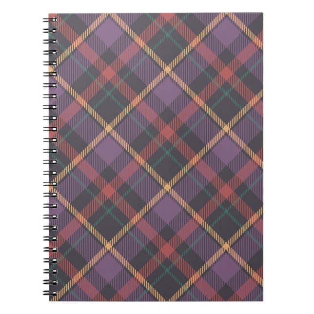 Caderno Espiral Padrão Xadrez Clássico (Frente)