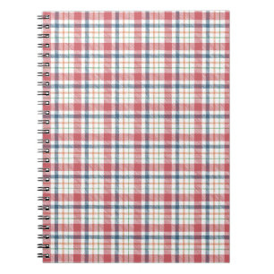 Caderno Espiral Padrão Xadrez Clássico
