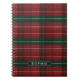 Caderno Espiral Padrão Xadrez com Nome Personalizado