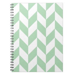 Caderno Espiral Padrão Xadrez Verde Hortelã
