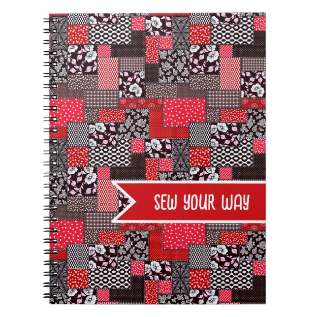 Caderno Espiral Padrão Xadrez Vintage (Frente)