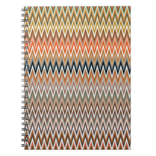 Caderno Espiral Padrão Zigzag Multicolor