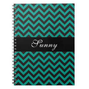 Caderno Espiral Padrão ZIGZAG - preto + fundo e texto