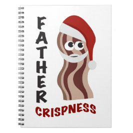 Caderno Espiral Padre Crispness! Bacon
