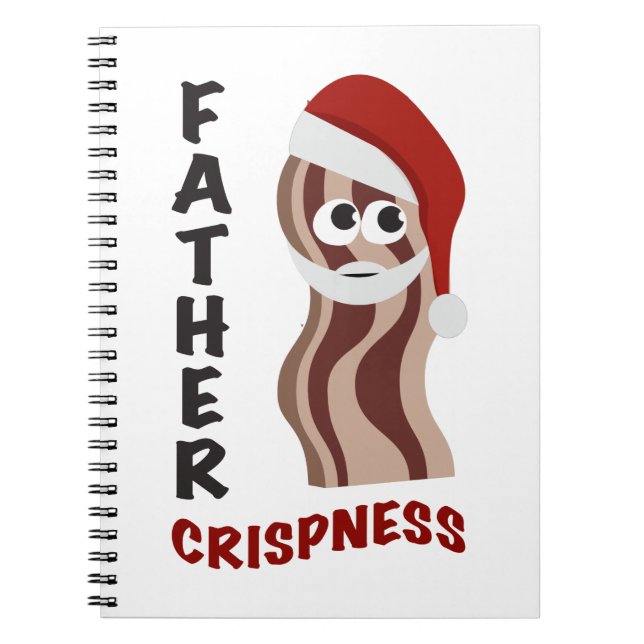 Caderno Espiral Padre Crispness! Bacon (Frente)
