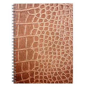 Caderno Espiral Padrões de couro crocodilo abstrato,aliado