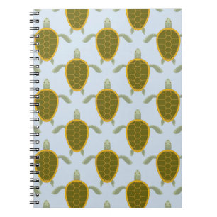 Caderno Espiral Padrões De Feixes De Tartarugas Marinhas