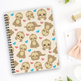 Caderno Espiral Padrões De Laminhas, Laminhas Cutas, Corações