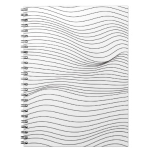 Caderno Espiral Padrões de Linhas de Onda Abstrato Background.art,