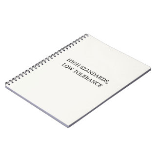 Caderno Espiral Padrões Elevados, Baixa Tolerância Poster Minimali