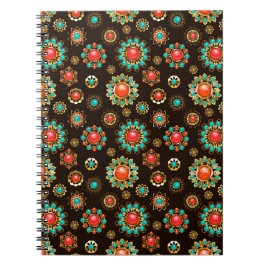 Caderno Espiral Padrões Étnicos Sem Costura