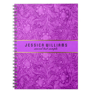 Caderno Espiral Padrões Florais Cor-de-rosa