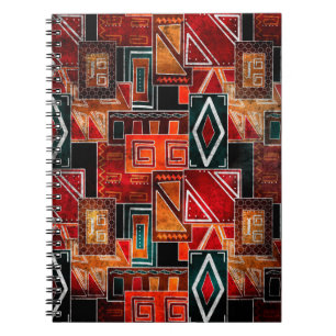 Caderno Espiral Padrões ornamentais de granulação indígena