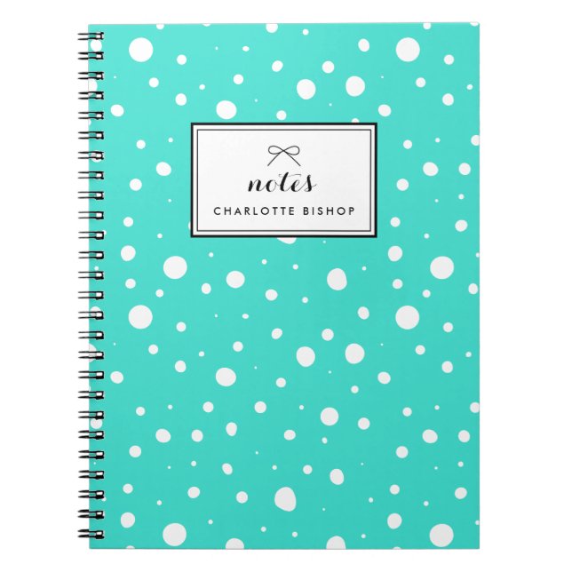 Caderno Espiral Padrões Personalizados para Quedas de Neve Turques (Frente)