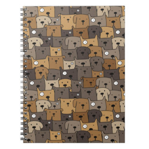 Caderno Espiral Padrões Pets Cachorros Bons Por Trás