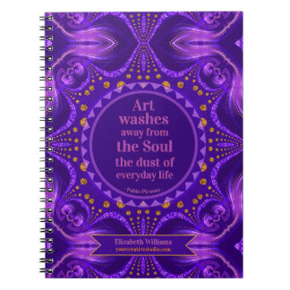Caderno Espiral Páginas Criativas de Mandala de Arte com Brilho Do