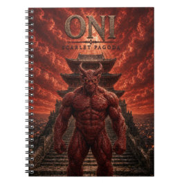 Caderno Espiral Pagode Carmesim Oni Cinema Sombrio