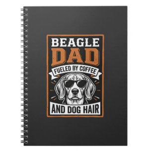 Caderno Espiral Pai Beagle Energizado por Café e Pelo de Cachorro
