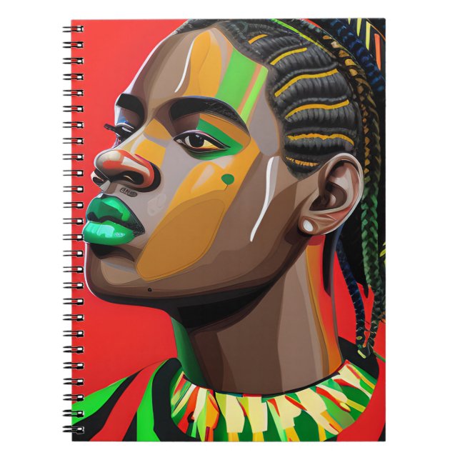 Caderno Espiral Pai Bruh Melanin Décimo Rei Filho Africano (Frente)