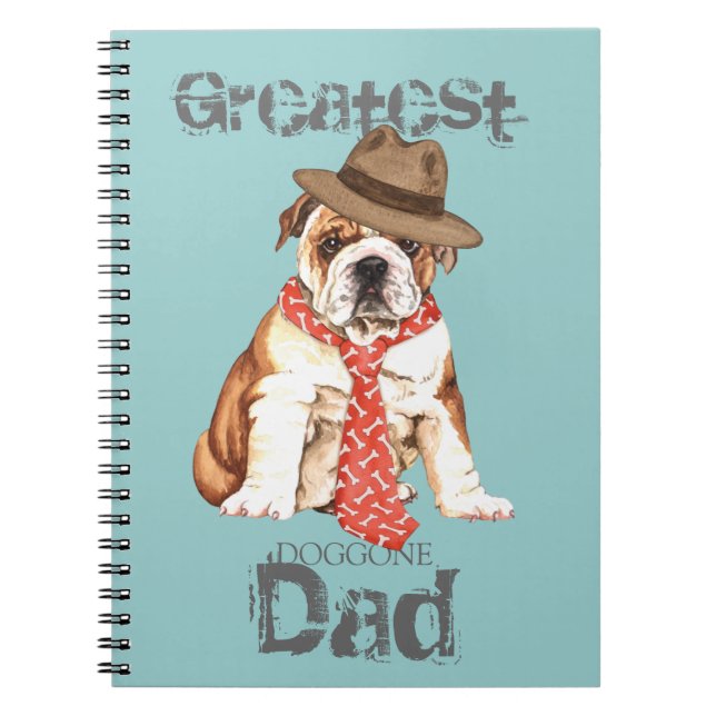 Caderno Espiral Pai Buldogue (Frente)