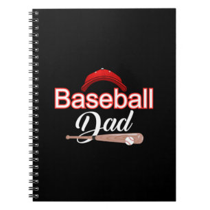 Caderno Espiral Pai de beisebol Dia de os pais Trendy Mens Baseb