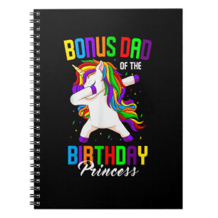 Caderno Espiral Pai de Bônus da Princesa de Aniversário Dabbing