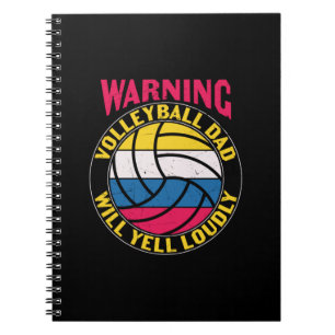 Caderno Espiral Pai De Voleibol Gritará Em Alto