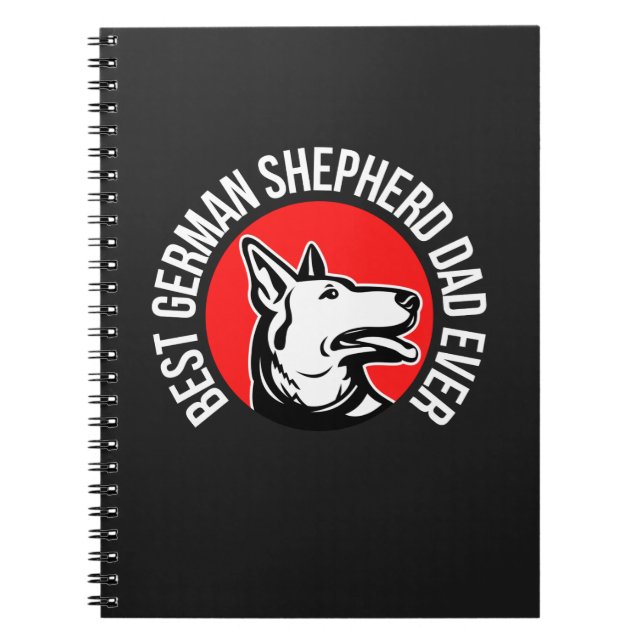 Caderno Espiral Pai german shepherd, Pai Cachorro (Frente)