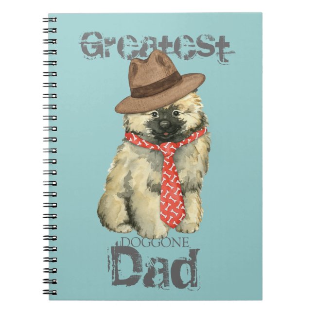 Caderno Espiral Pai Keeshond (Frente)