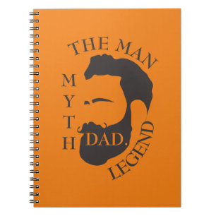 Caderno Espiral Pai Legendário Elegante Moderno