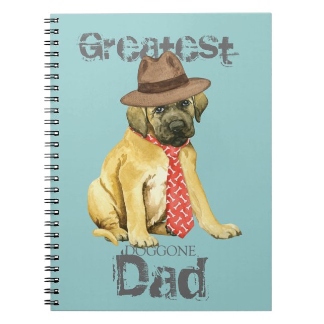 Caderno Espiral Pai Mastiff (Frente)