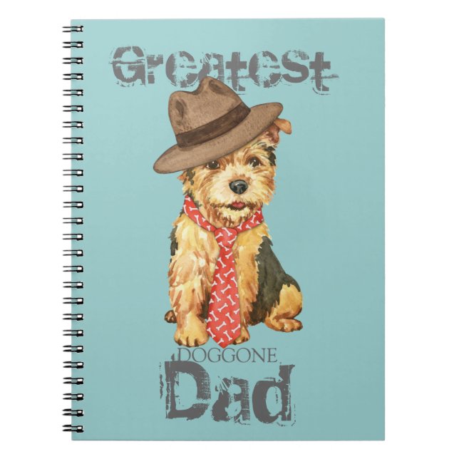 Caderno Espiral Pai Norwich Terrier (Frente)