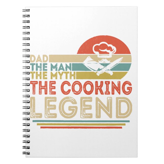 Caderno Espiral Pai O Homem A Lenda Do Cozinhar (Frente)