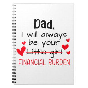 Caderno Espiral Pai Sempre Ser Sua Menina, Financeira
