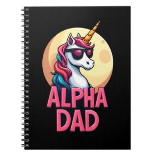 Caderno Espiral Pai Unicórnio Engraçado Laufey Dia dos Pais Natal